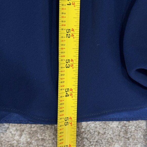 Juliet Womens Plus Bead Tea Length Dress 18W Navy Blue Sheer Lace Modest Midi 1X - Picture 14 of 15